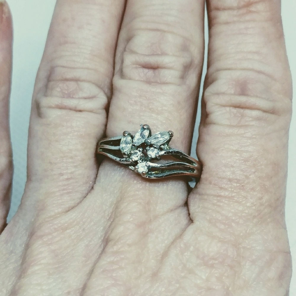 Vintage Rhinestones Multi Stone Ring Size 6